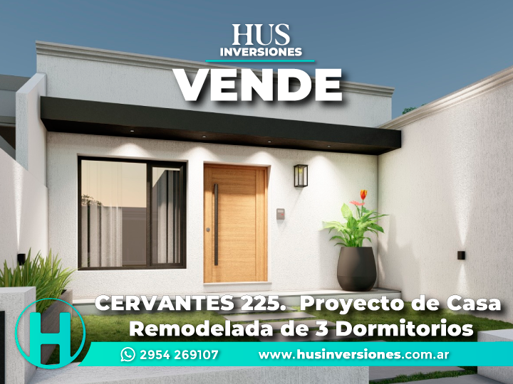 Cervantes 225. Proyecto de Casa Remodelada de 3 Dormitorios