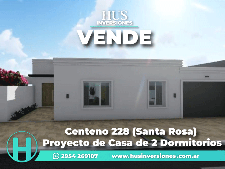 Centeno 228. Proyecto de Casa de 2 Dormitorios